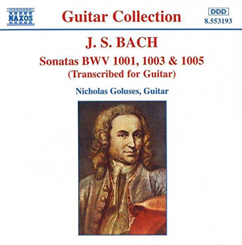 CD cover with portrait of J.S. Bach and text describing the music content.