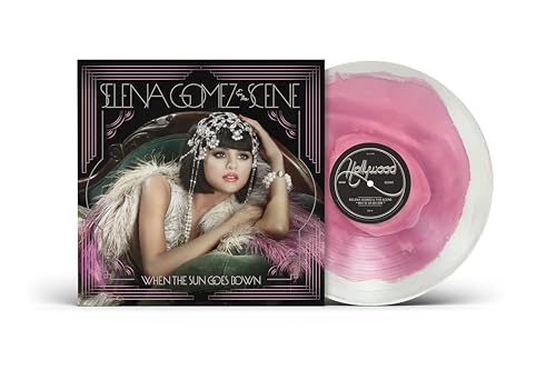Selena Gomez & Scene album cover with lavender and white swirl vinyl record.