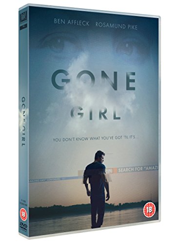 Gone Girl" DVD cover with a blurred image of a man and an eye.