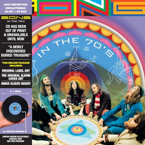 CD cover for Gong’s “In The 70’s” featuring a psychedelic design and band photo.