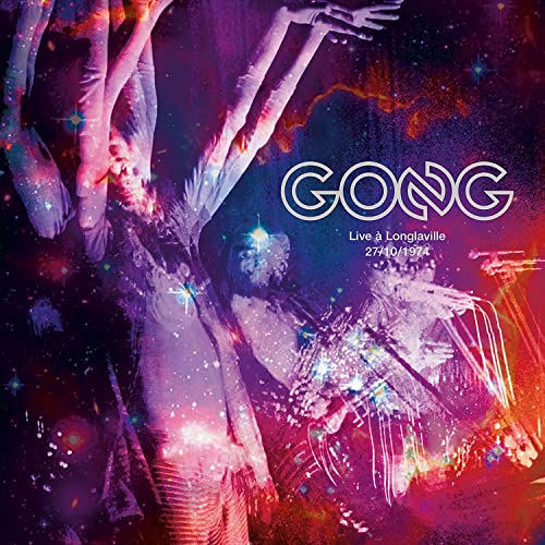 Album cover featuring Gong with psychedelic, starry, purple and red concert performance imagery.