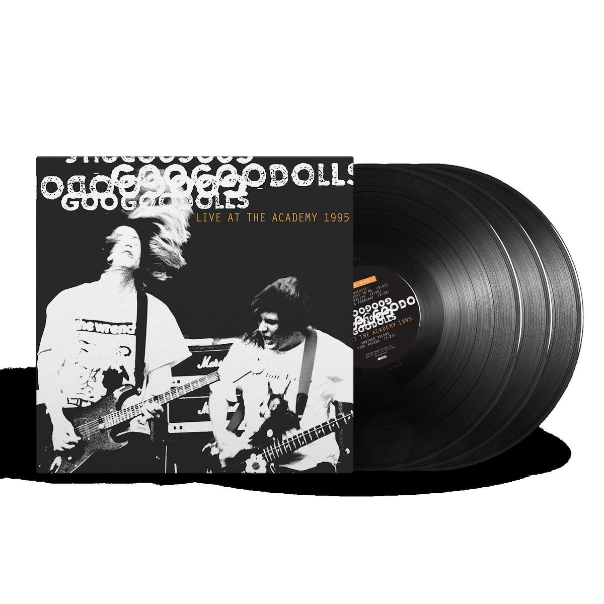 Goo Goo Dolls live album vinyl record with band photo.