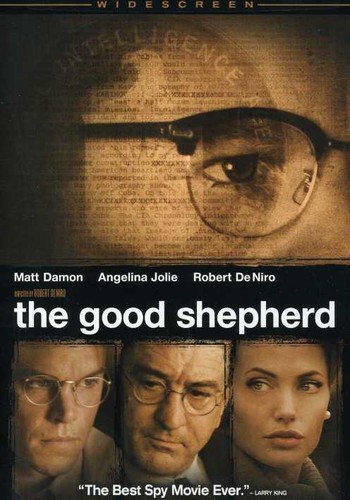 DVD cover for "The Good Shepherd" featuring Matt Damon and Angelina Jolie.