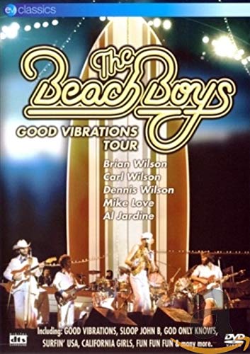 DVD cover for The Beach Boys’ “Good Vibrations Tour” featuring band members.