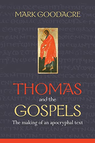Book cover: "Thomas and the Gospels" with icon of a figure in red robes.