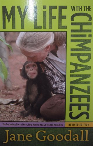 Book cover: Jane Goodall with a young chimpanzee, revised edition.