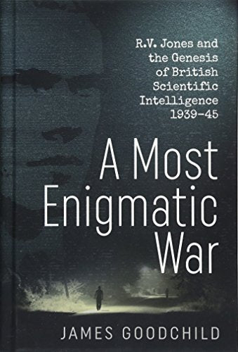 Book cover: “A Most Enigmatic War” with a shadowy figure and portrait.