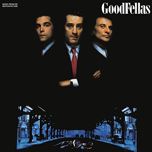 Goodfellas soundtrack vinyl cover featuring Robert De Niro and a city scene.