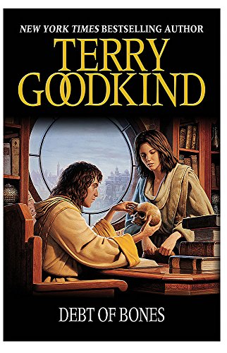 Book cover: two figures with a skull, city view through a window.