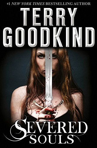 Book cover: woman holding a bloody sword, dark fantasy aesthetic.