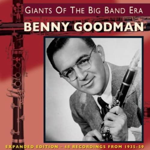 Benny Goodman CD cover featuring a portrait of the clarinetist.