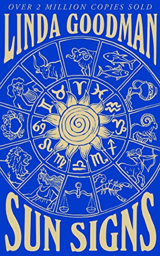 Book cover with golden zodiac symbols and the title "Sun Signs".