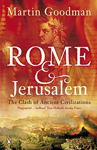Book cover: "Rome & Jerusalem" with portrait of a Roman figure.