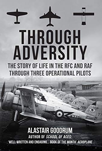 Book cover: "Through Adversity" featuring vintage military aircraft and pilots.