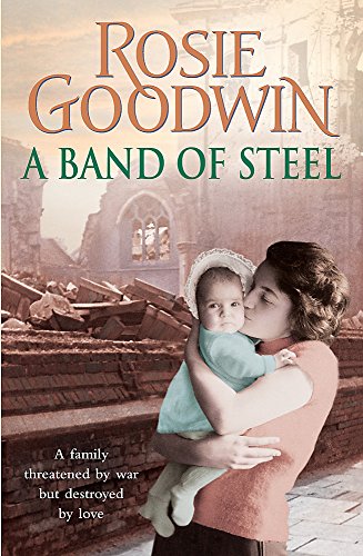 Book cover: mother and baby amidst wartime rubble, author Rosie Goodwin.