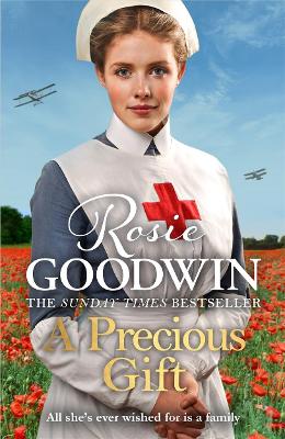 "Book cover featuring a nurse in a poppy field with planes in the background."
