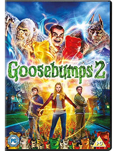 Goosebumps 2" DVD cover featuring monsters, children, and a glowing title.