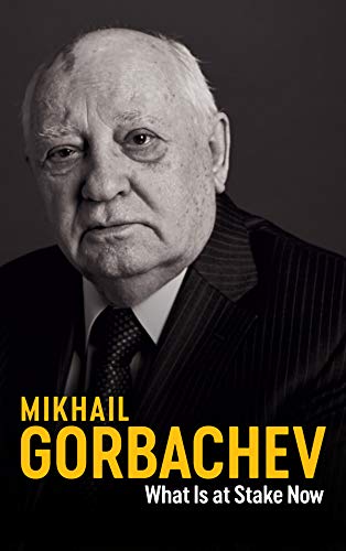 Black and white portrait of Mikhail Gorbachev, book cover.
