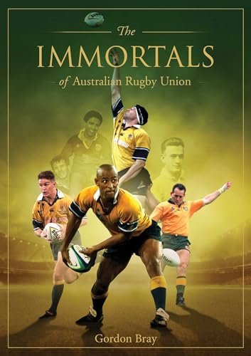 Book cover featuring Australian rugby players in action and portraits.