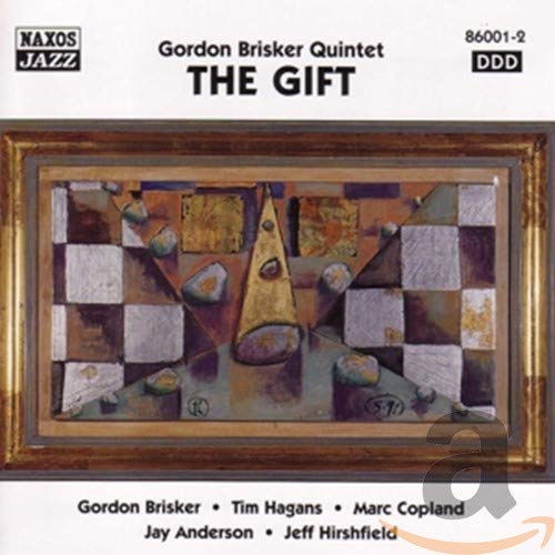 CD cover for “The Gift” by Gordon Brisker Quintet, abstract art.