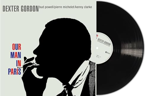 Dexter Gordon vinyl record with album cover featuring a silhouetted portrait.