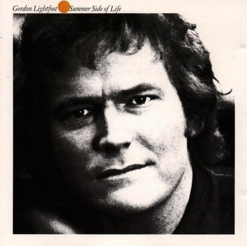 Black and white portrait of Gordon Lightfoot on a CD cover.
