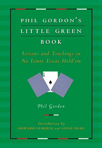 Green book cover with playing cards, titled "Phil Gordon's Little Green Book".