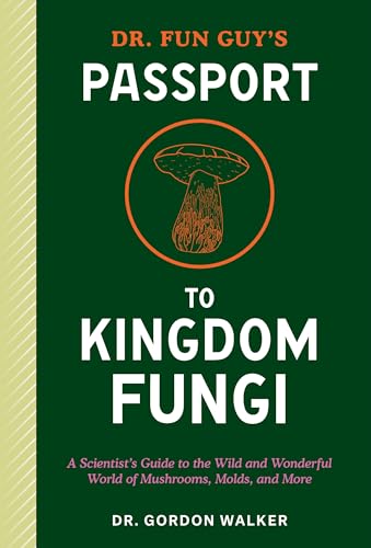 Book cover with green background, mushroom illustration, and white text.