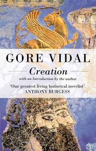 Book cover featuring a gold winged lion illustration over ancient figures on blue background.