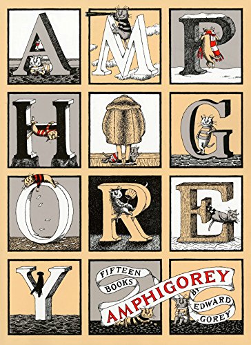 Book cover featuring Edward Gorey illustrations of cats interacting with large, stylized letters.