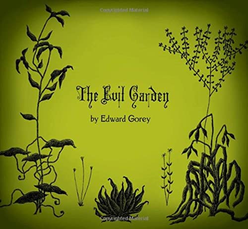 Book cover with black ink sketches of strange plants on a lime green background.