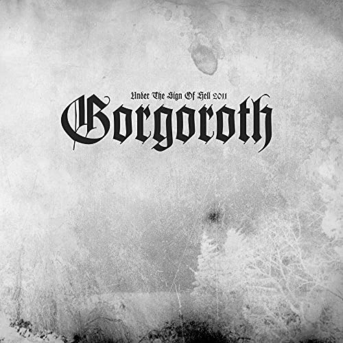 Gorgoroth album cover: grayscale landscape with band logo and title.