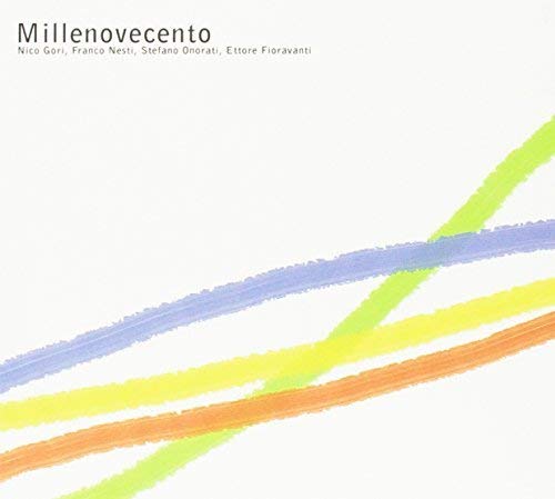 CD cover for "Millenovecento" with colorful, diagonal brushstrokes.