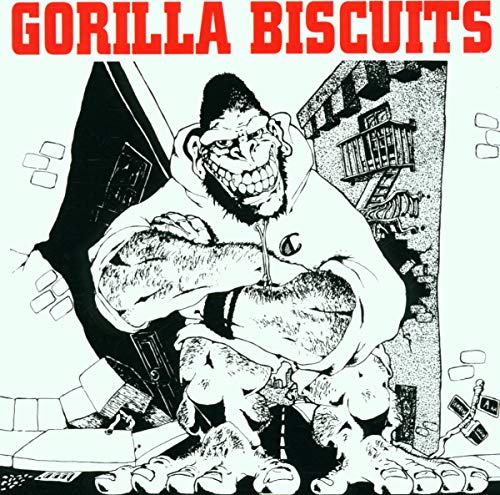 Black and white album cover featuring an angry gorilla in a city.