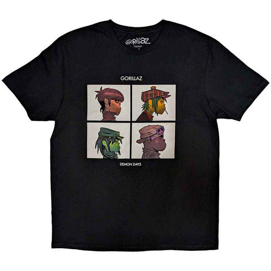 Kids' blue t-shirt featuring Gorillaz Demon Days album artwork, size 11-12 years.
