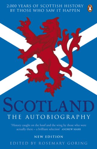 Book cover featuring a red lion rampant over a blue and white Scottish flag.