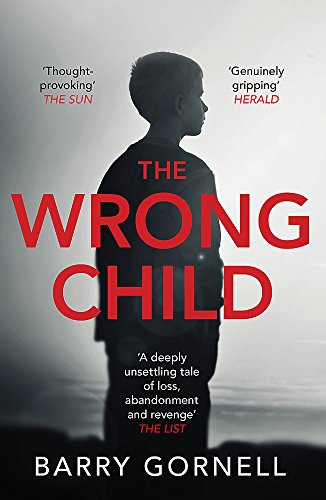 Book cover: Silhouette of a boy with red title "The Wrong Child".