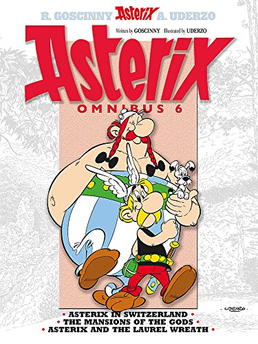 Asterix comic book cover featuring Asterix, Obelix, and Idéfix.