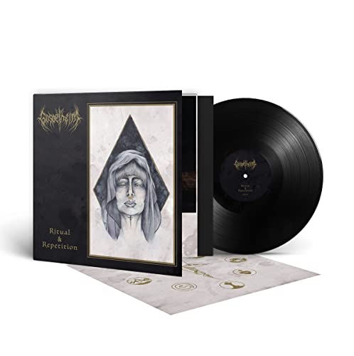 Vinyl record and gatefold cover featuring a grayscale portrait of a veiled figure.