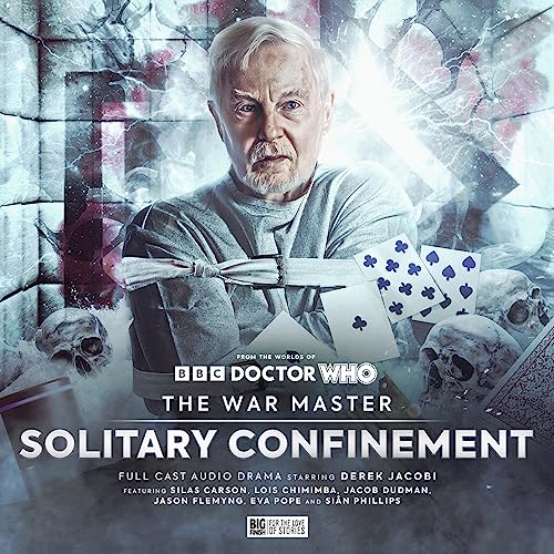 Derek Jacobi as The War Master, bound and surrounded by skulls.