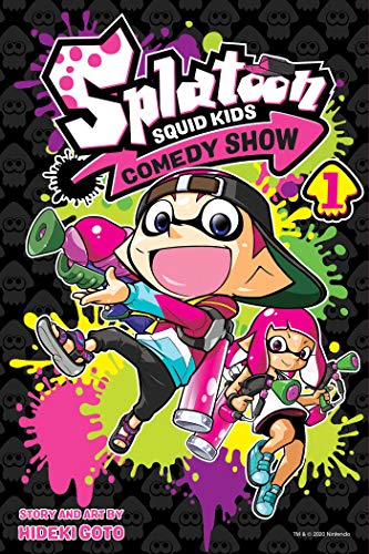 Splatoon comic book cover featuring Inkling characters with colorful splashes.