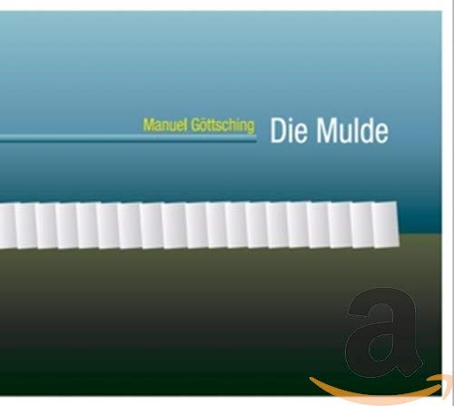 CD cover for Manuel Göttsching’s “Die Mulde” with abstract blue and white design.
