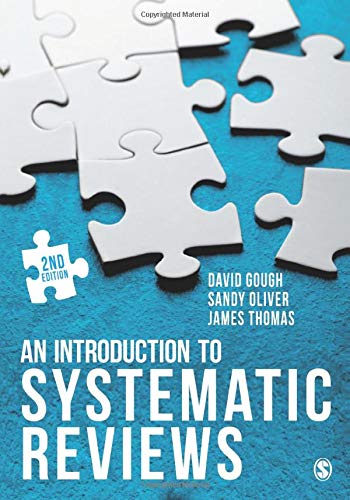 Book cover: "An Introduction to Systematic Reviews," 2nd edition, with puzzle pieces.