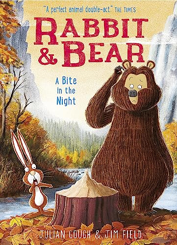 Rabbit and Bear book cover with a surprised bear and rabbit.