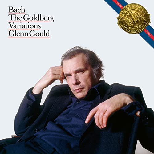 Glenn Gould portrait album cover for Bach’s Goldberg Variations.
