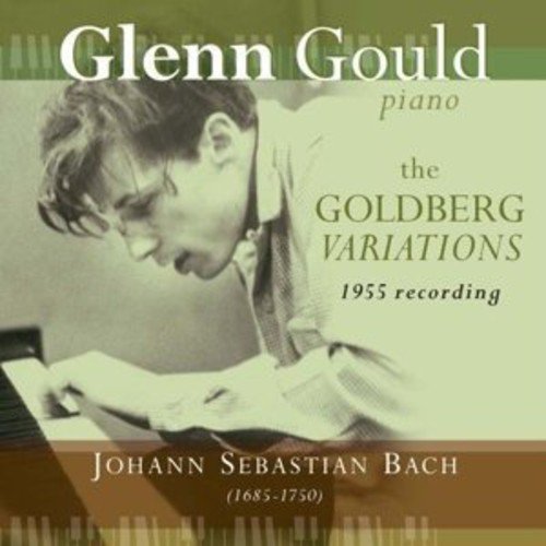Vinyl album cover featuring Glenn Gould playing piano, with green and brown tones.