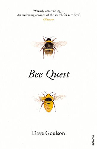 Book cover: "Bee Quest" with illustrations of two bees and author name.