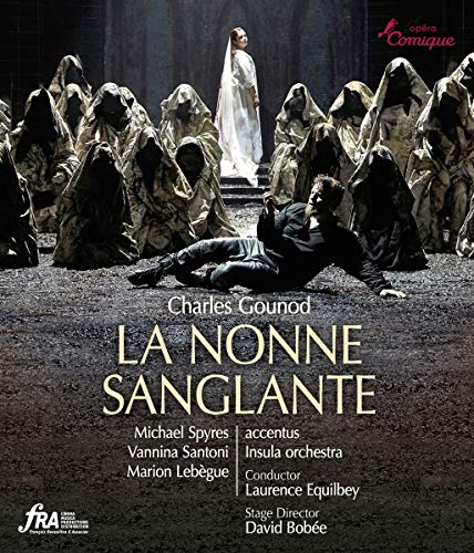 Blu-ray cover for Gounod’s “La Nonne Sanglante” opera, featuring performers in costume.
