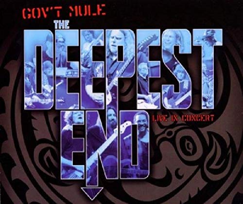 Gov't Mule The Deepest End album cover featuring band members in blue-tinted photos.