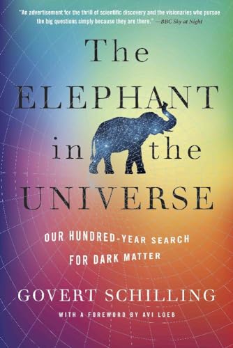 Book cover: Silhouette of an elephant filled with stars, titled “The Elephant in the Universe.”